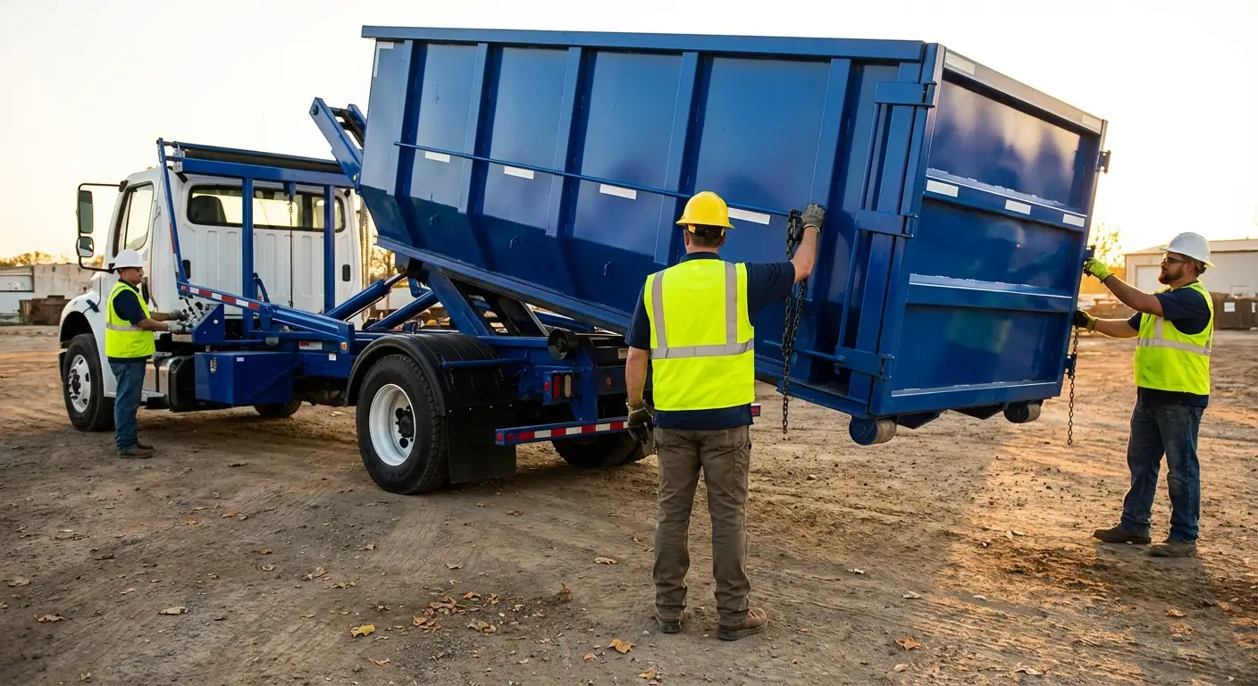 Commercial debris containment dumpster in South Bend, IN