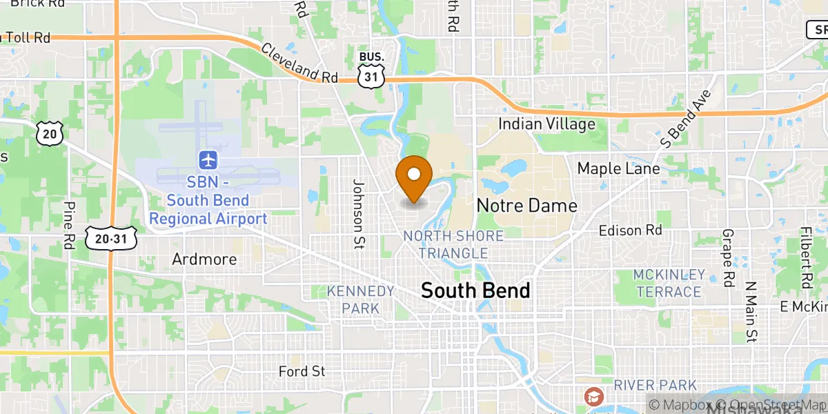  neighborhood map in South Bend, IN