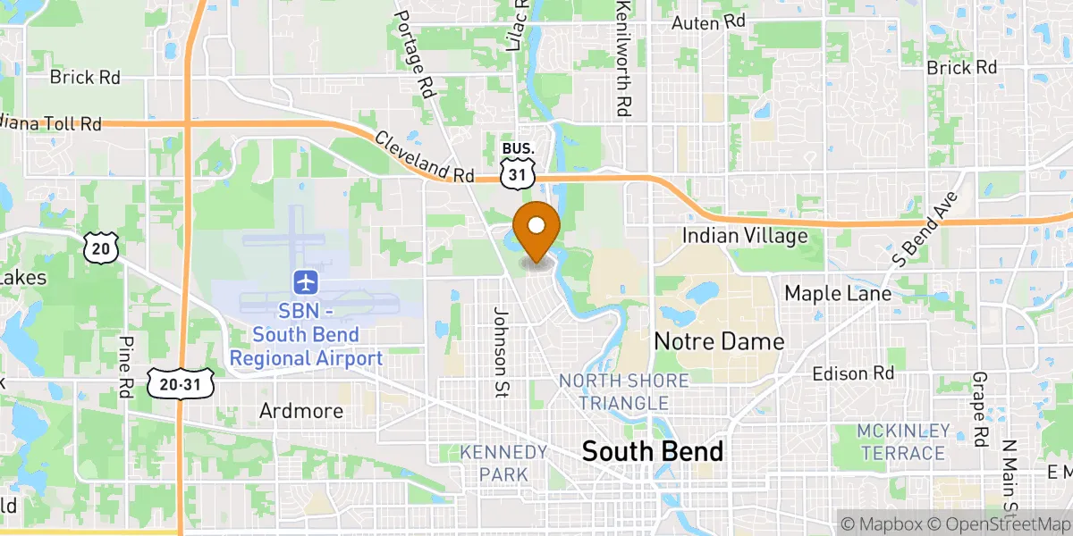  neighborhood map in South Bend, IN