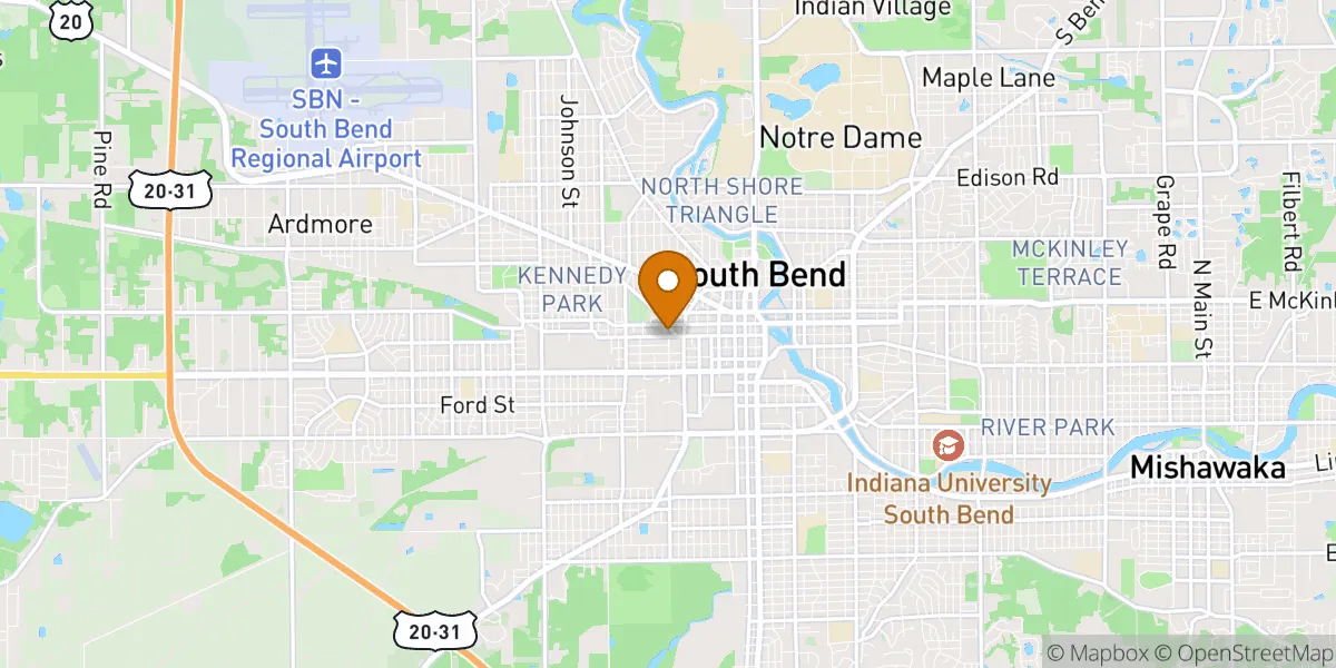  neighborhood map in South Bend, IN