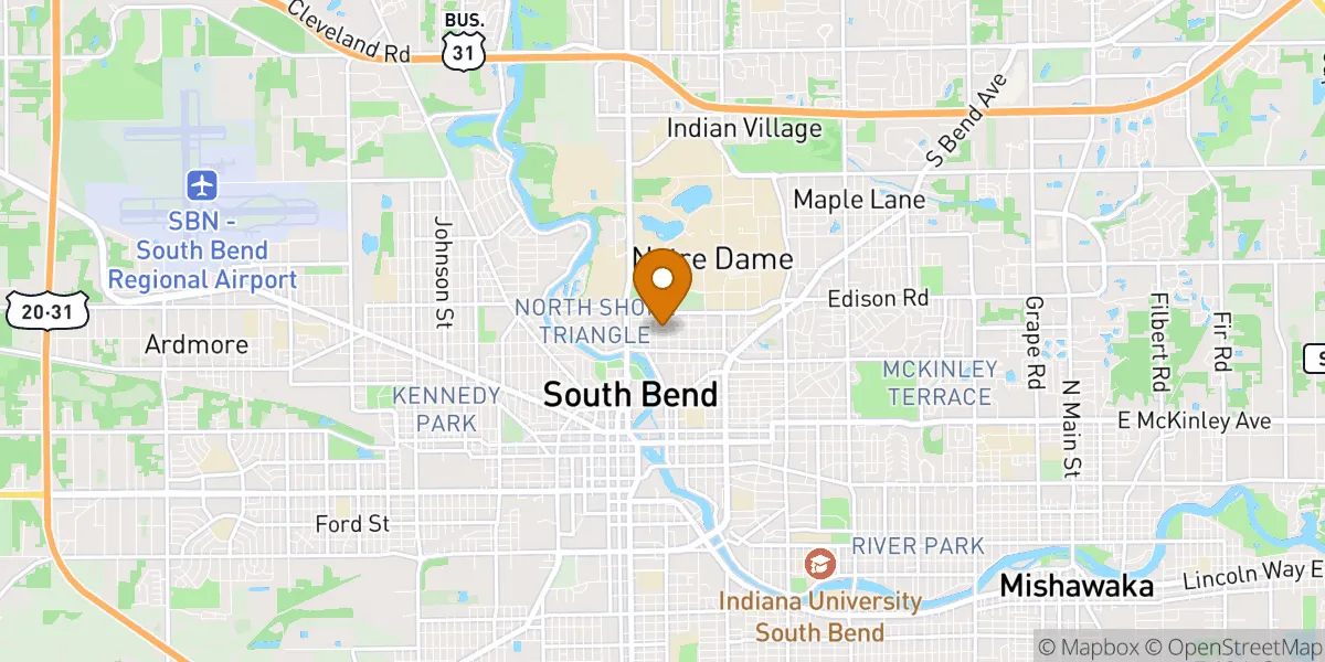 neighborhood map in South Bend, IN