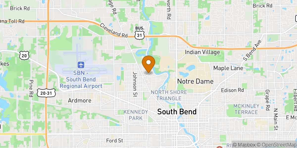  neighborhood map in South Bend, IN