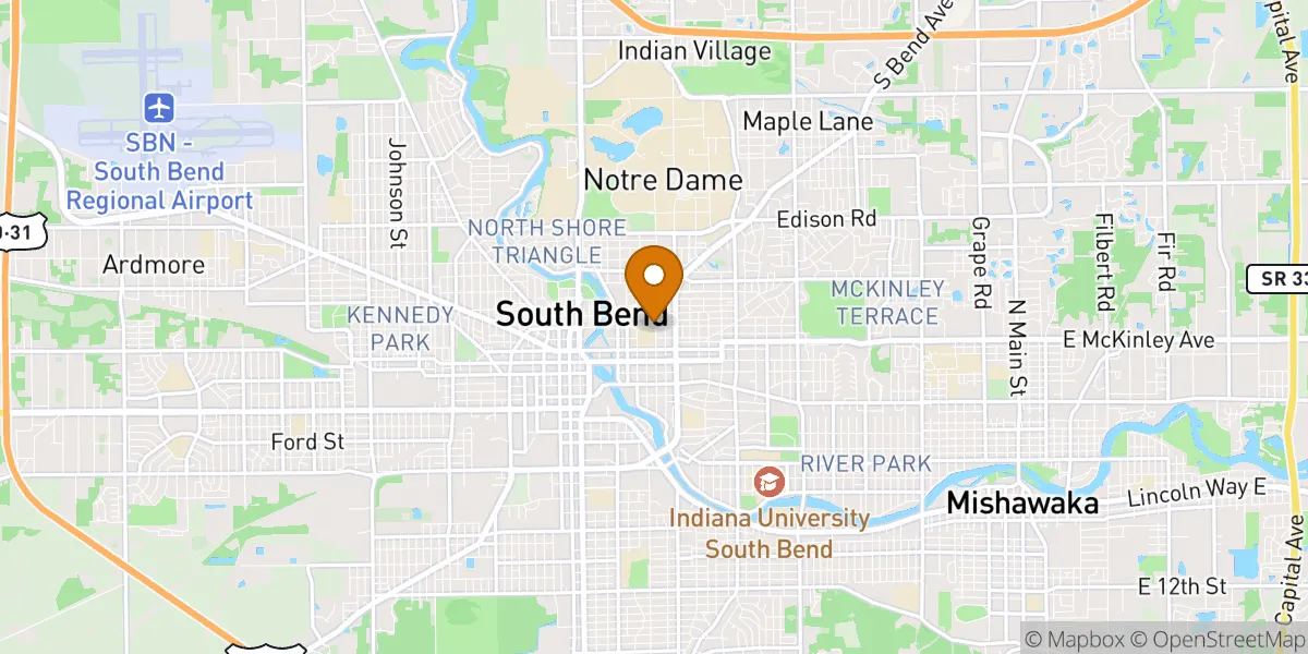  neighborhood map in South Bend, IN