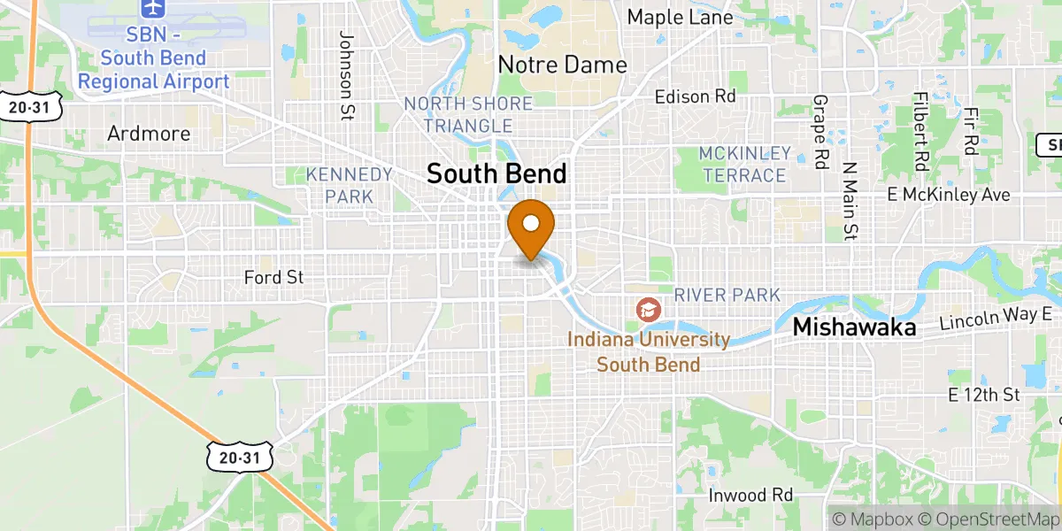  neighborhood map in South Bend, IN