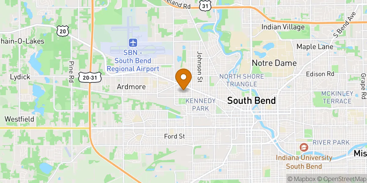  neighborhood map in South Bend, IN